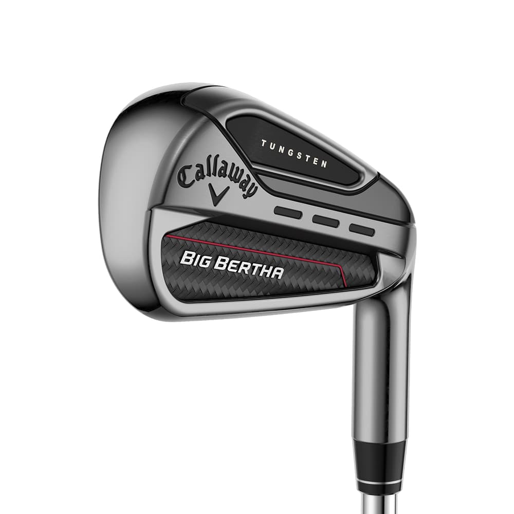 Callaway Big Bertha Irons at address, photographed on white
