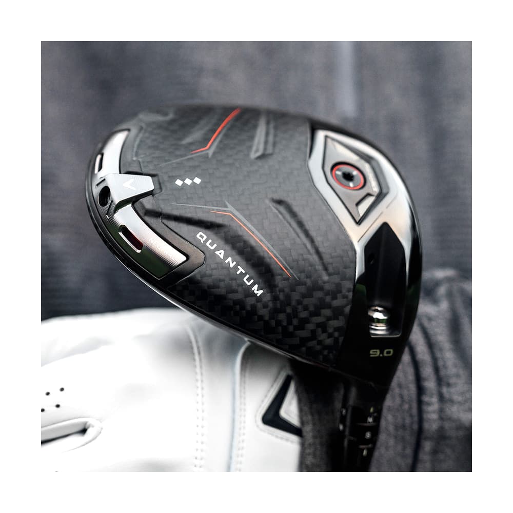 Callaway Quantum Triple Diamond Driver at address, photographed on white