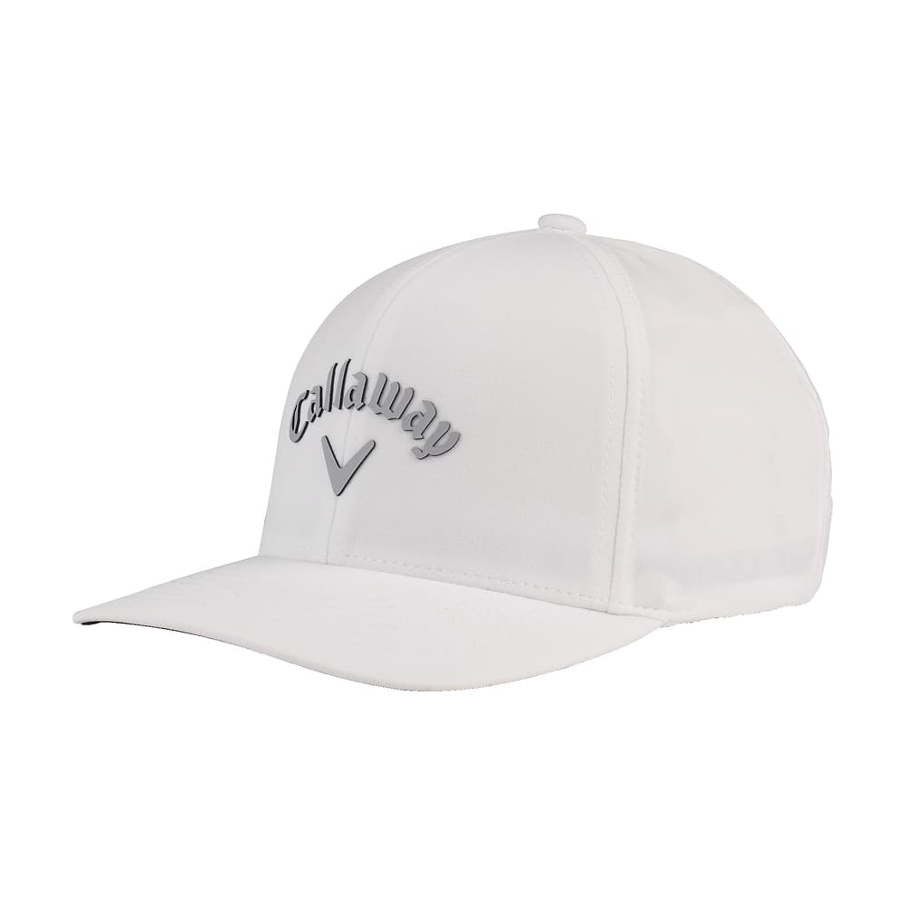 A white Callaway Stretch Fit cap, on white
