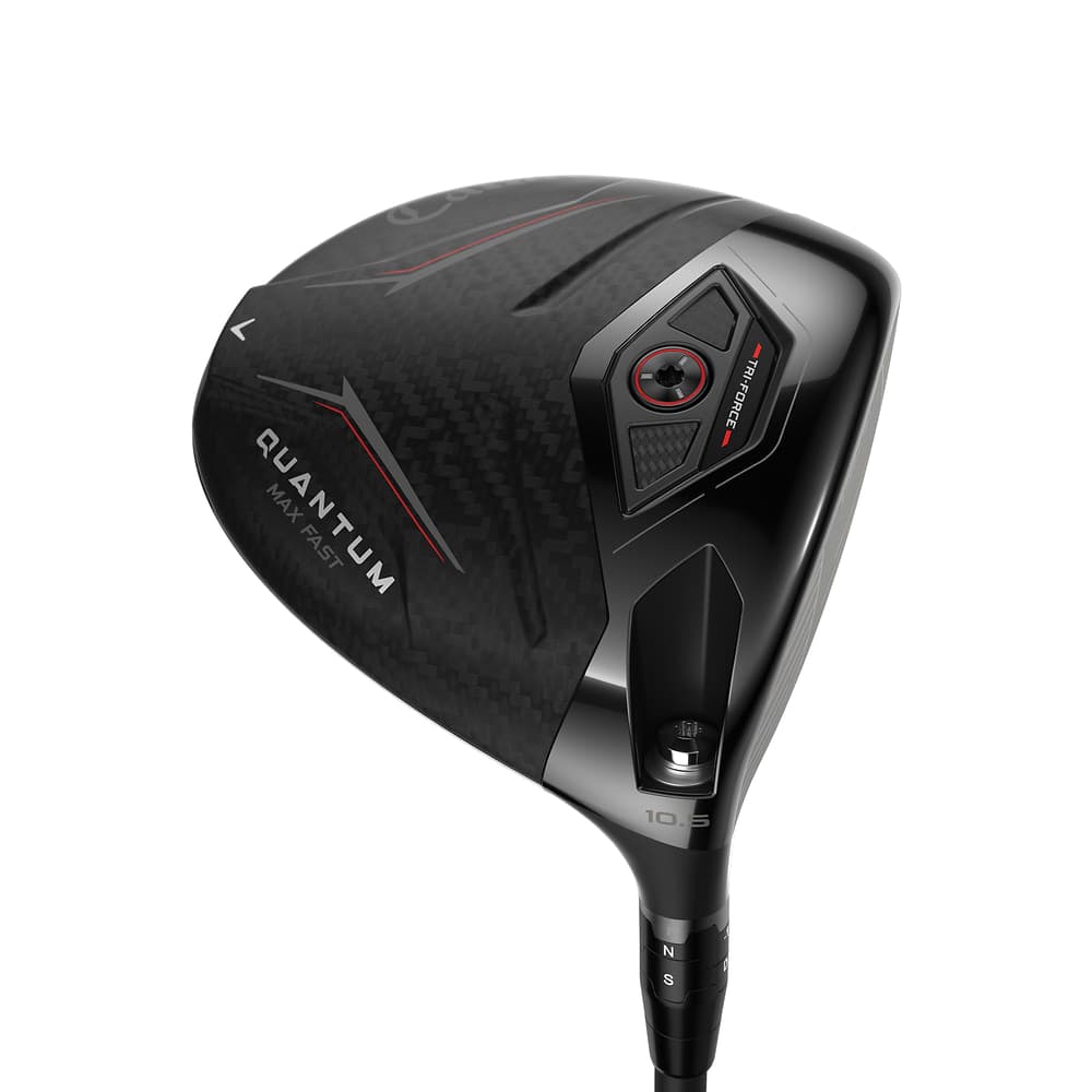Callaway Women's Quantum Max Fast Driver at address, photographed on white