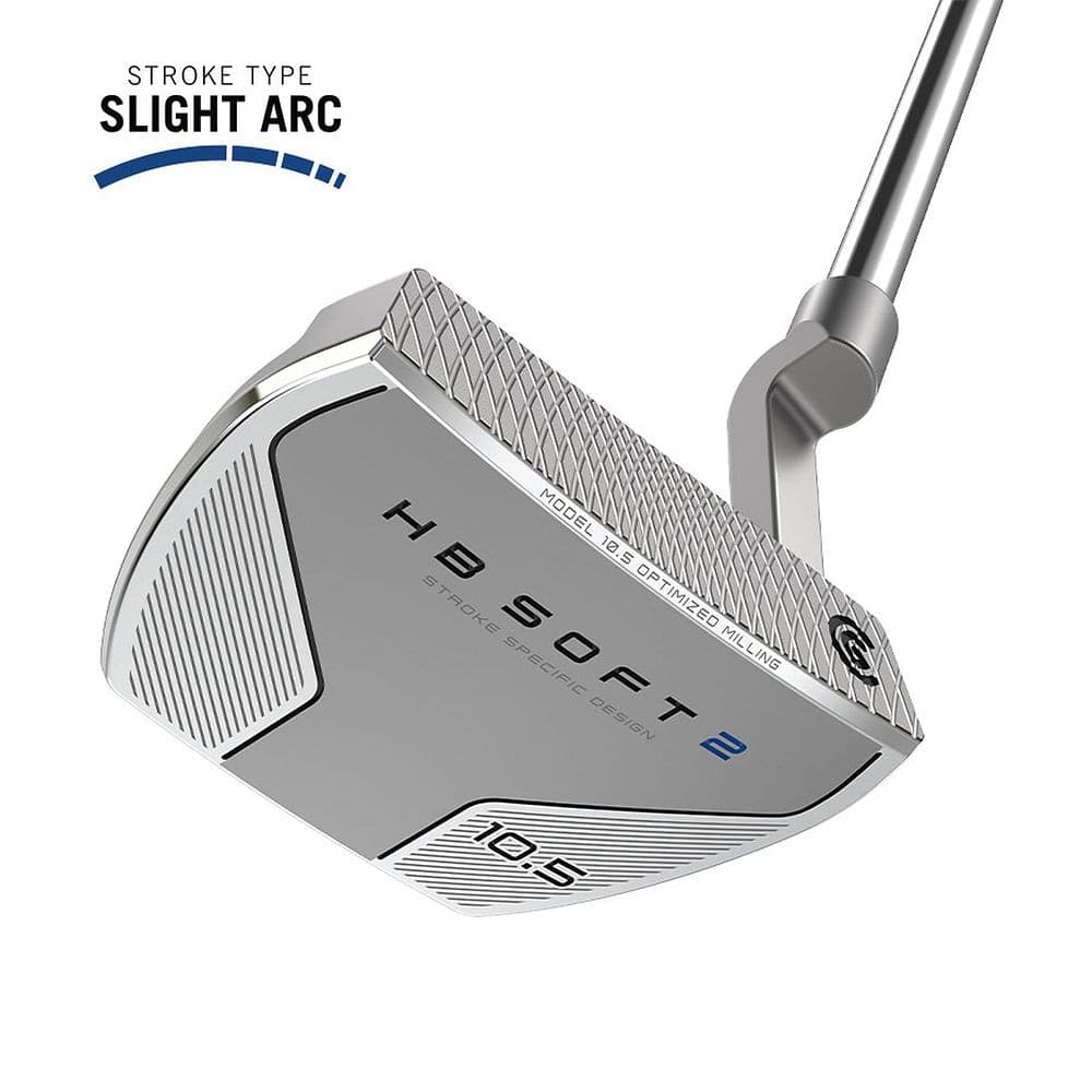Cleveland HB SOFT 2 Putter, Model 10.5 at address, photographed on white