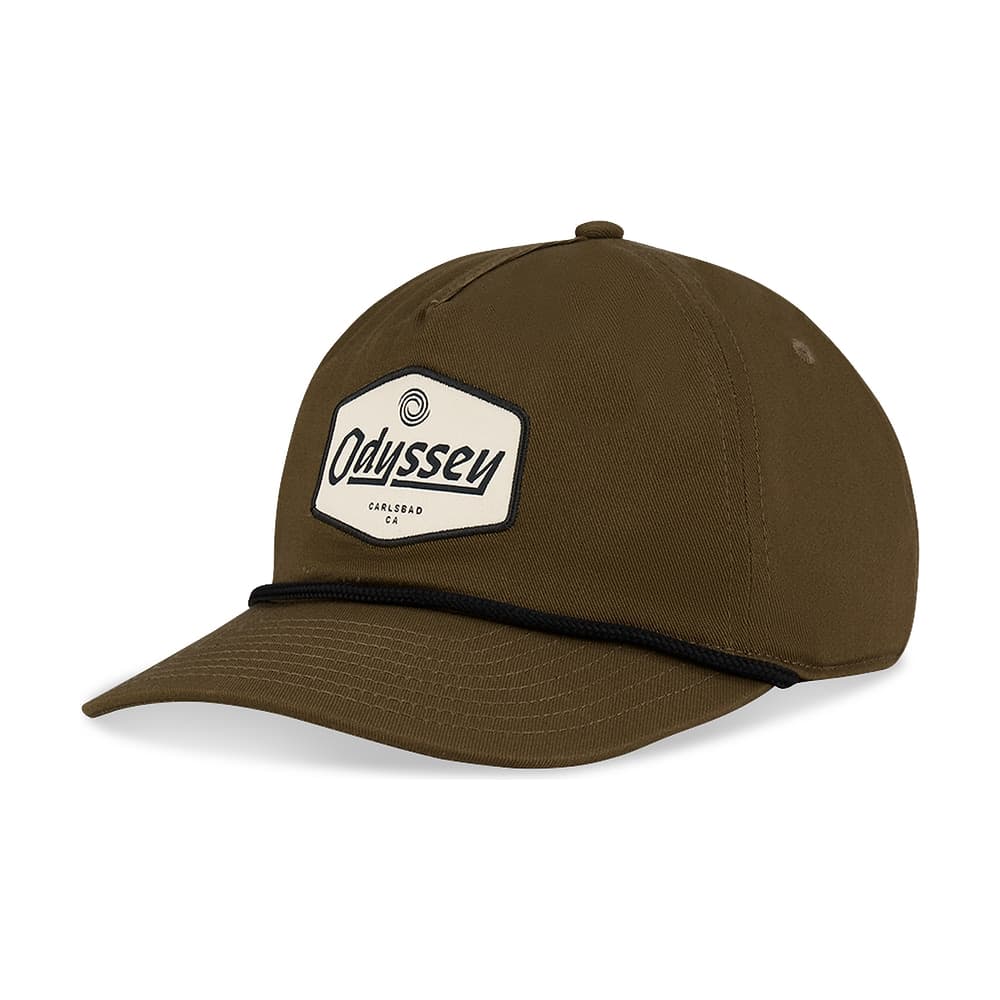 Odyssey Patch and Rope Hat, photographed on white