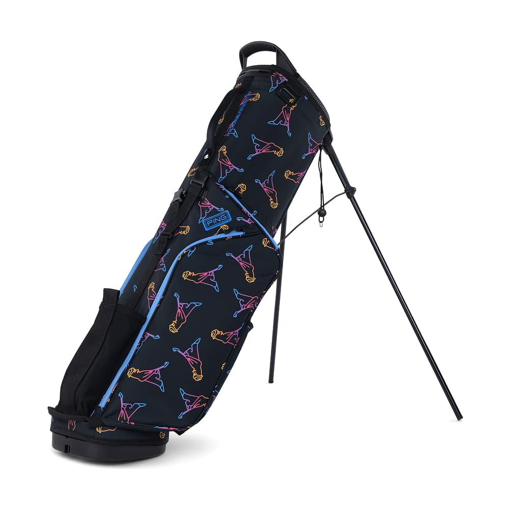 A patterned Ping Moonlander carry bag, on white