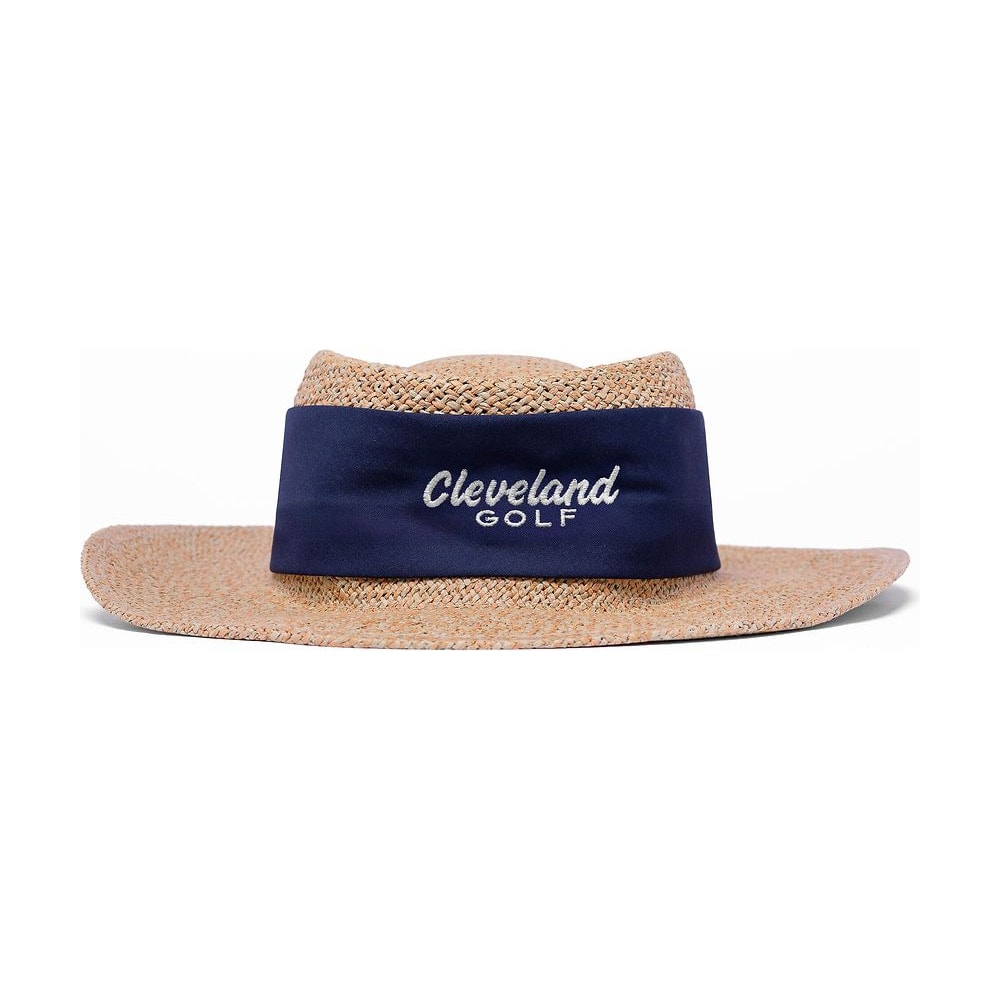 Cleveland CG Straw Hat, photographed on white