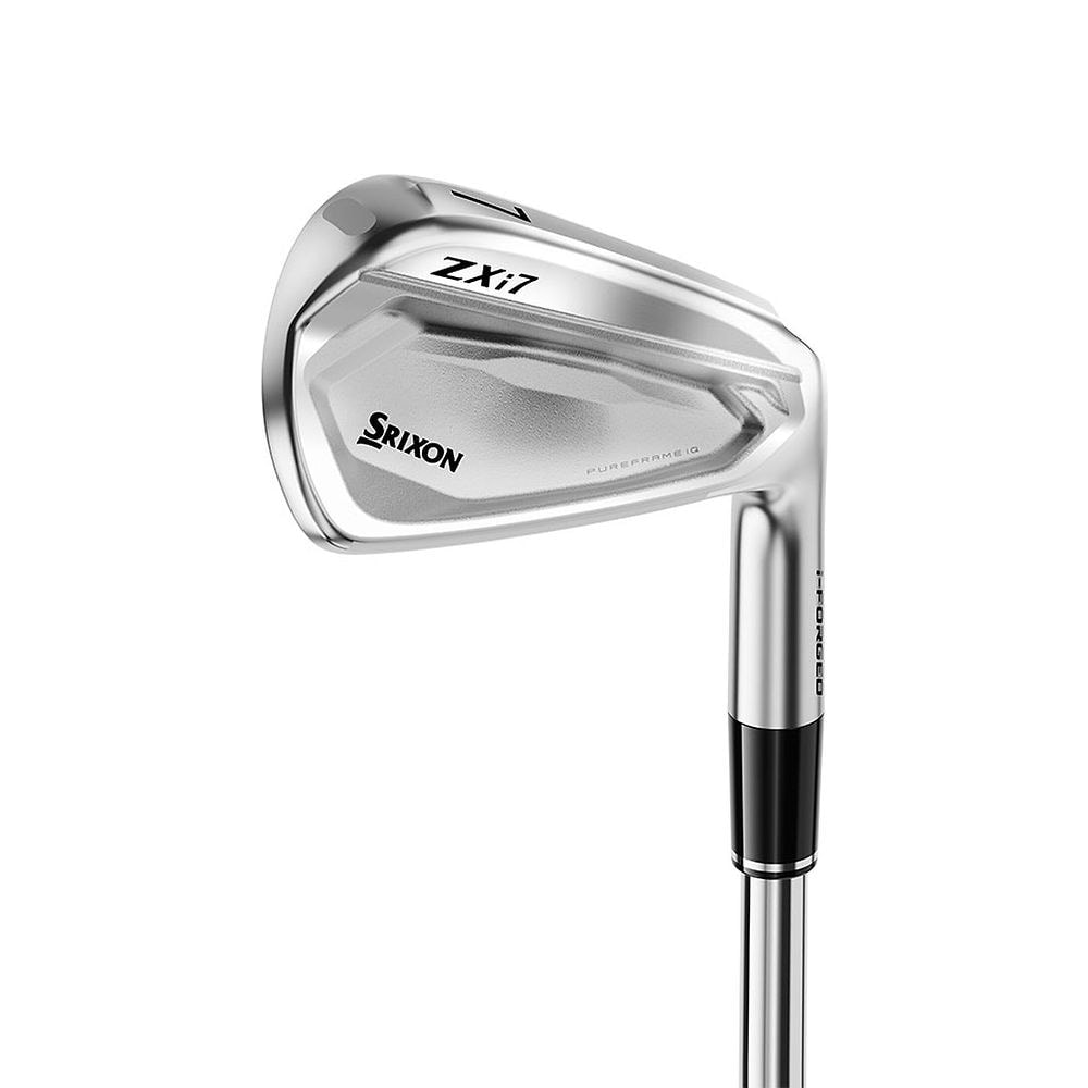 Srixon ZXi7 Irons at address, photographed on white