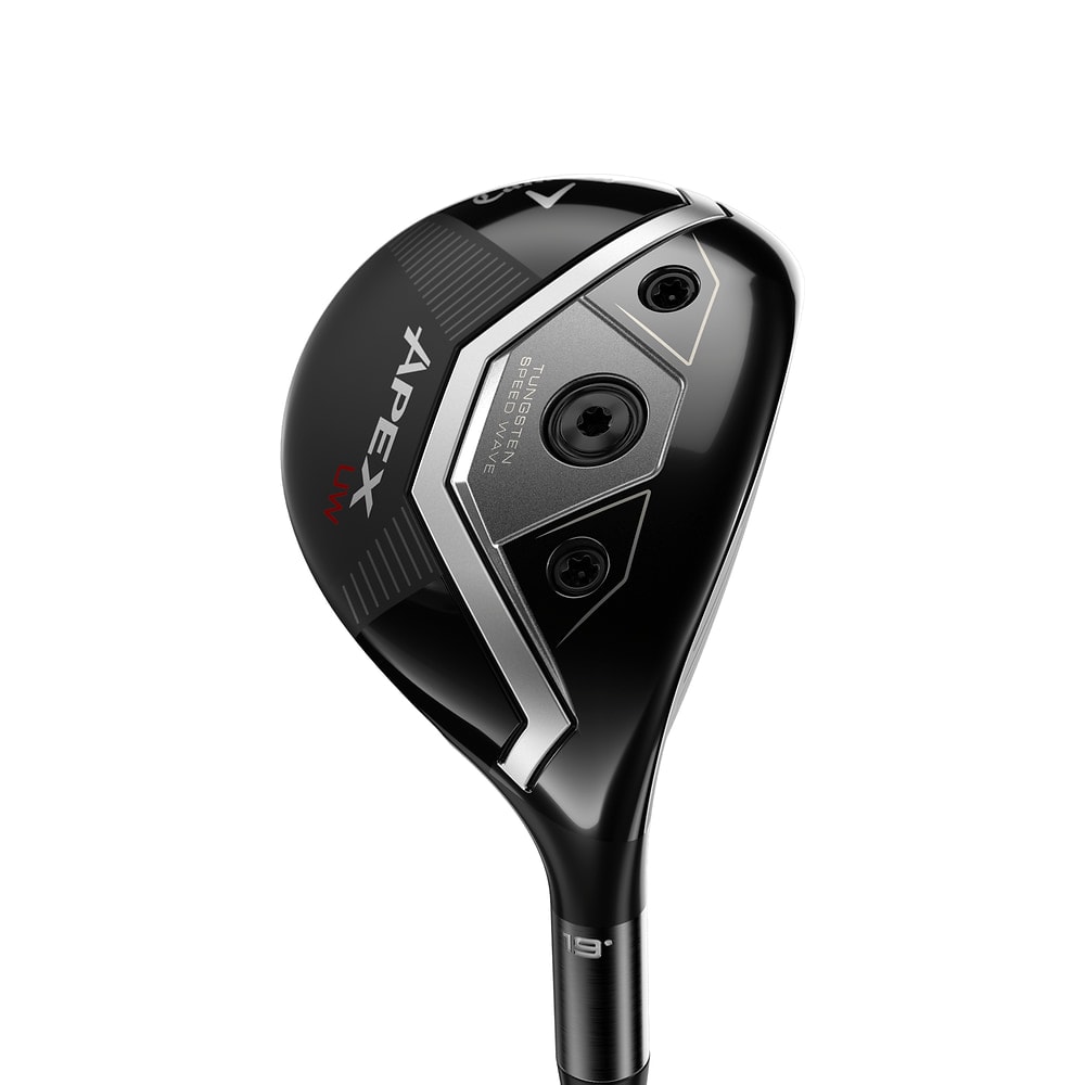 Callaway Apex Utility Woods at address, photographed on white
