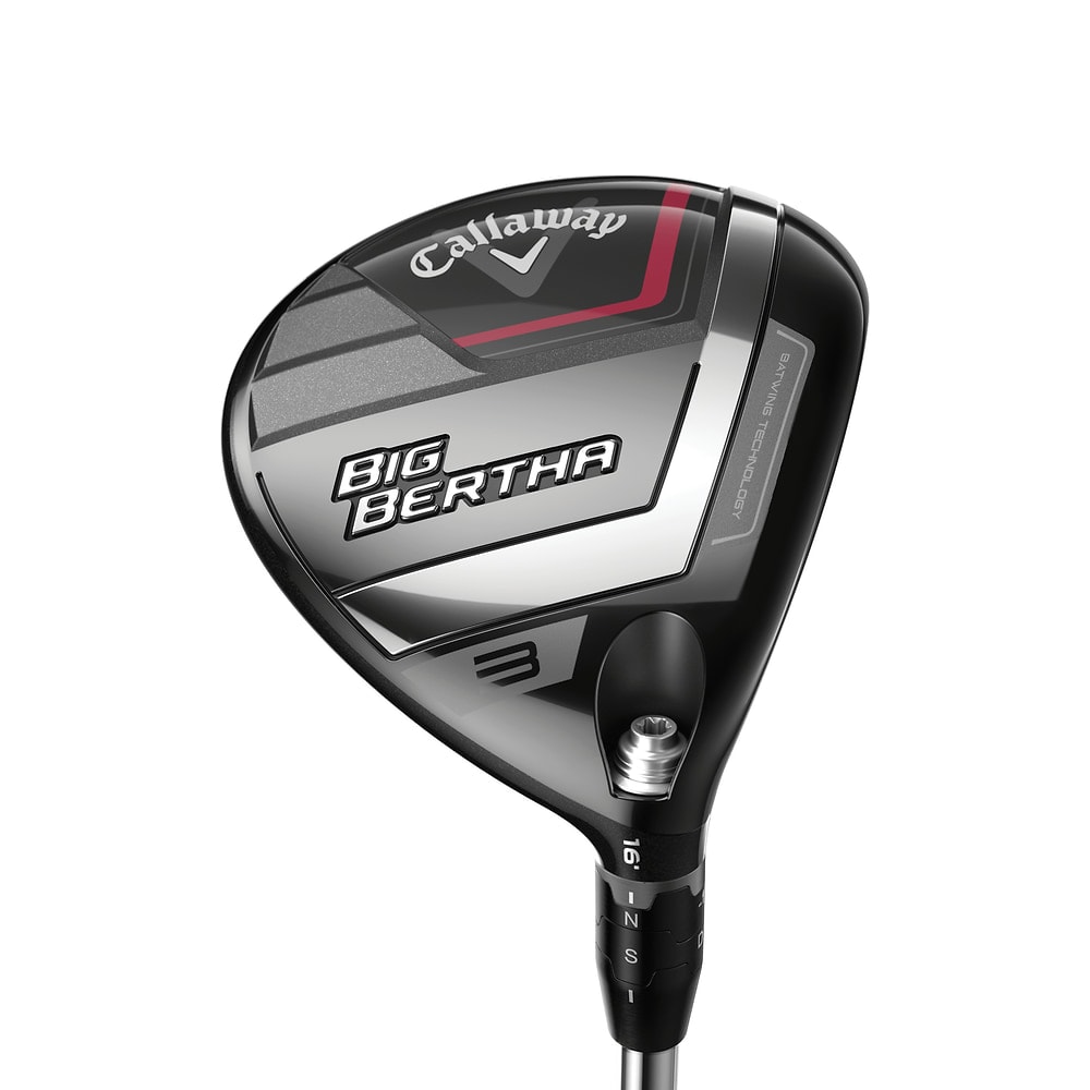 Callaway Big Bertha Fairway Woods at address, photographed on white