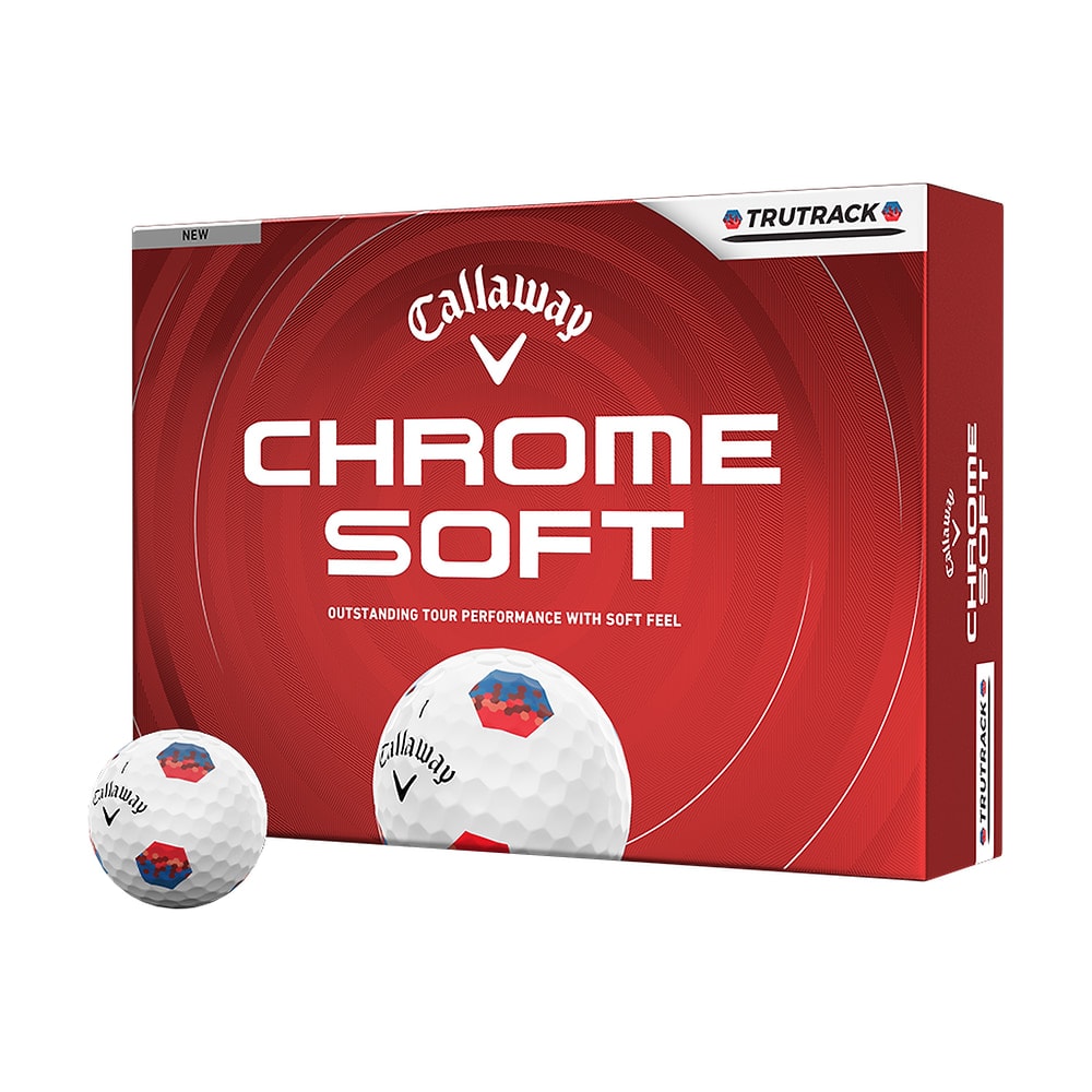 A box of a dozen Callaway Chrome Soft TruTrack golf balls