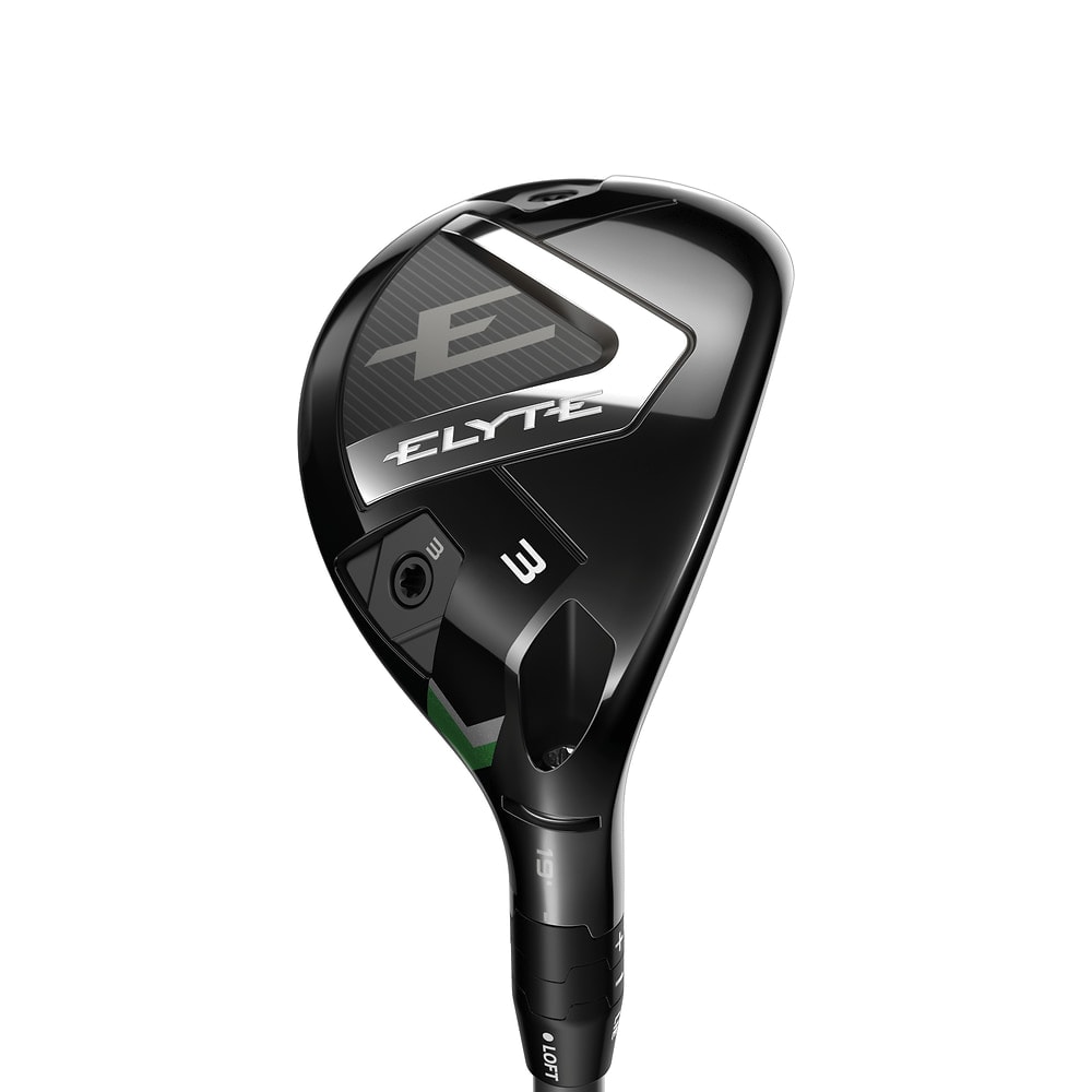 A Callaway Elyte hybrid head at address, on white