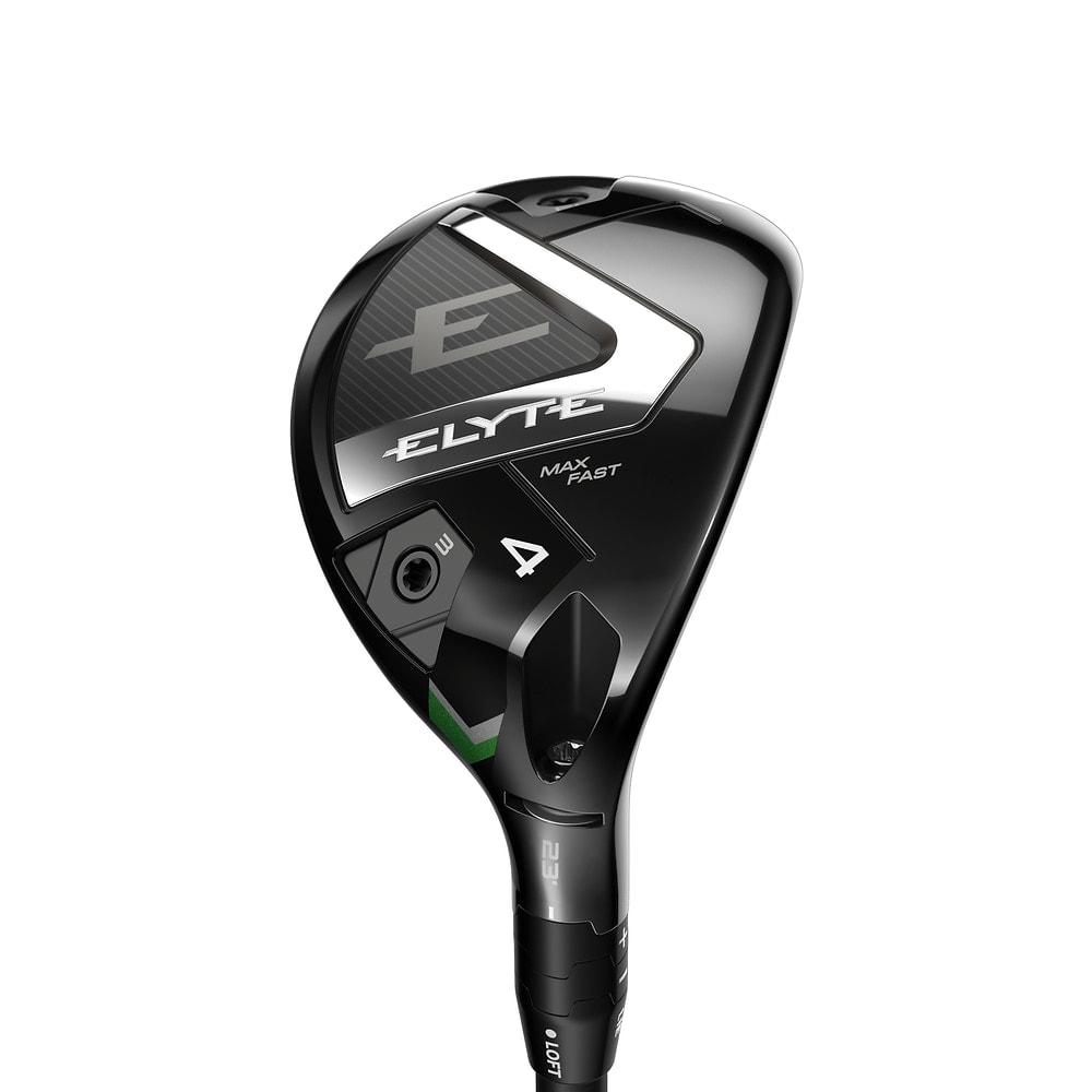 Callaway Elyte Max Fast Hybrids at address, photographed on white