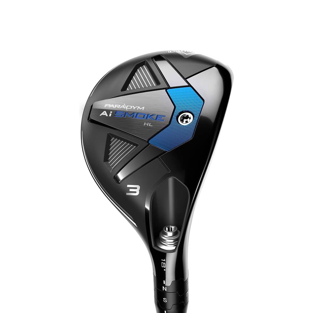 Callaway Paradym Ai Smoke HL Hybrids at address, photographed on white