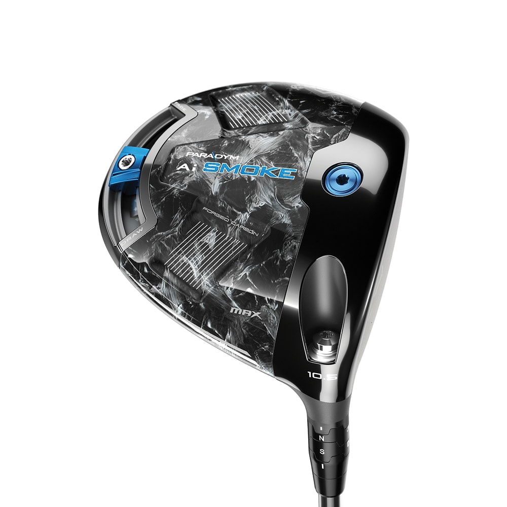 Callaway Paradym Ai Smoke MAX Driver at address, photographed on white