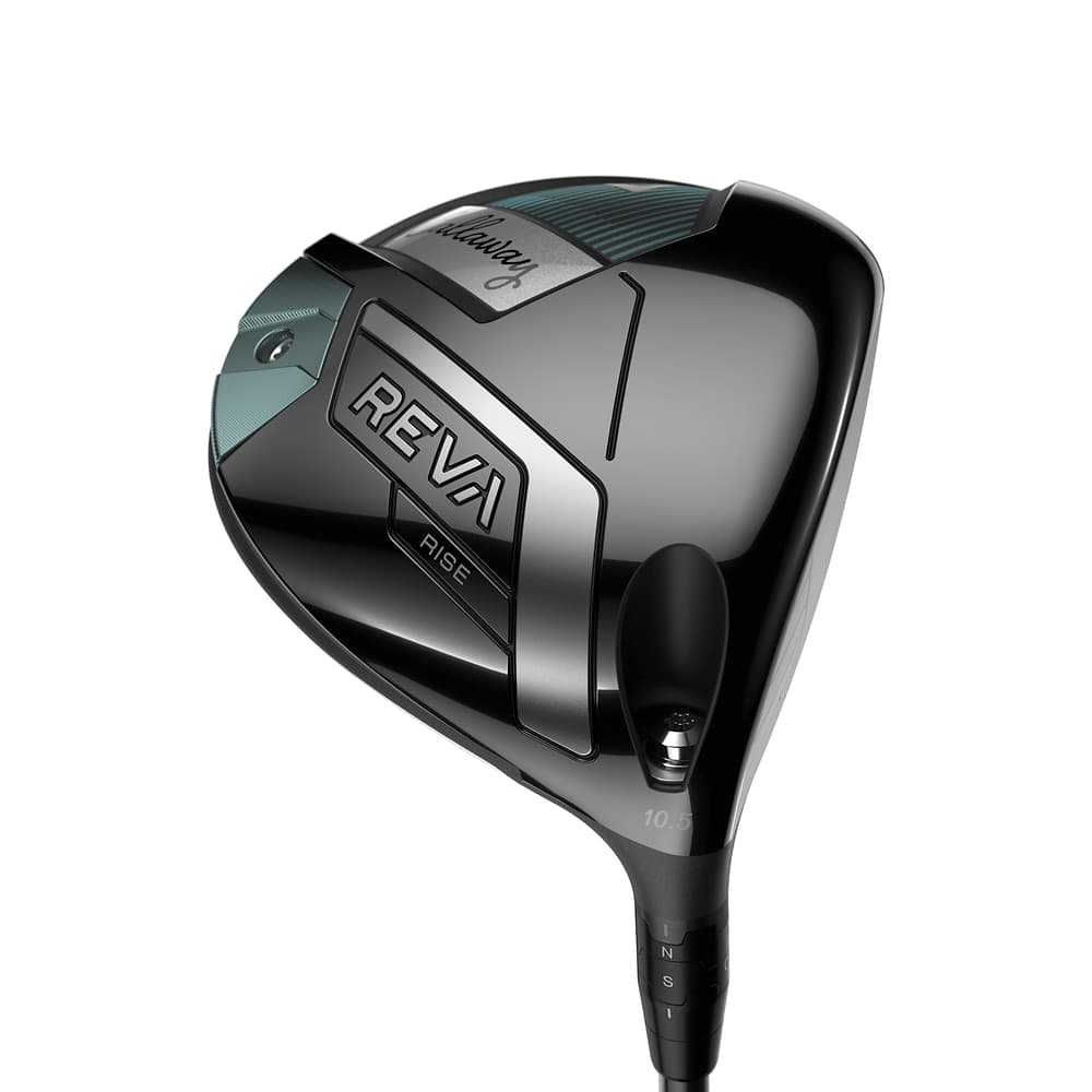 Callaway REVA RISE Driver at address, photographed on white