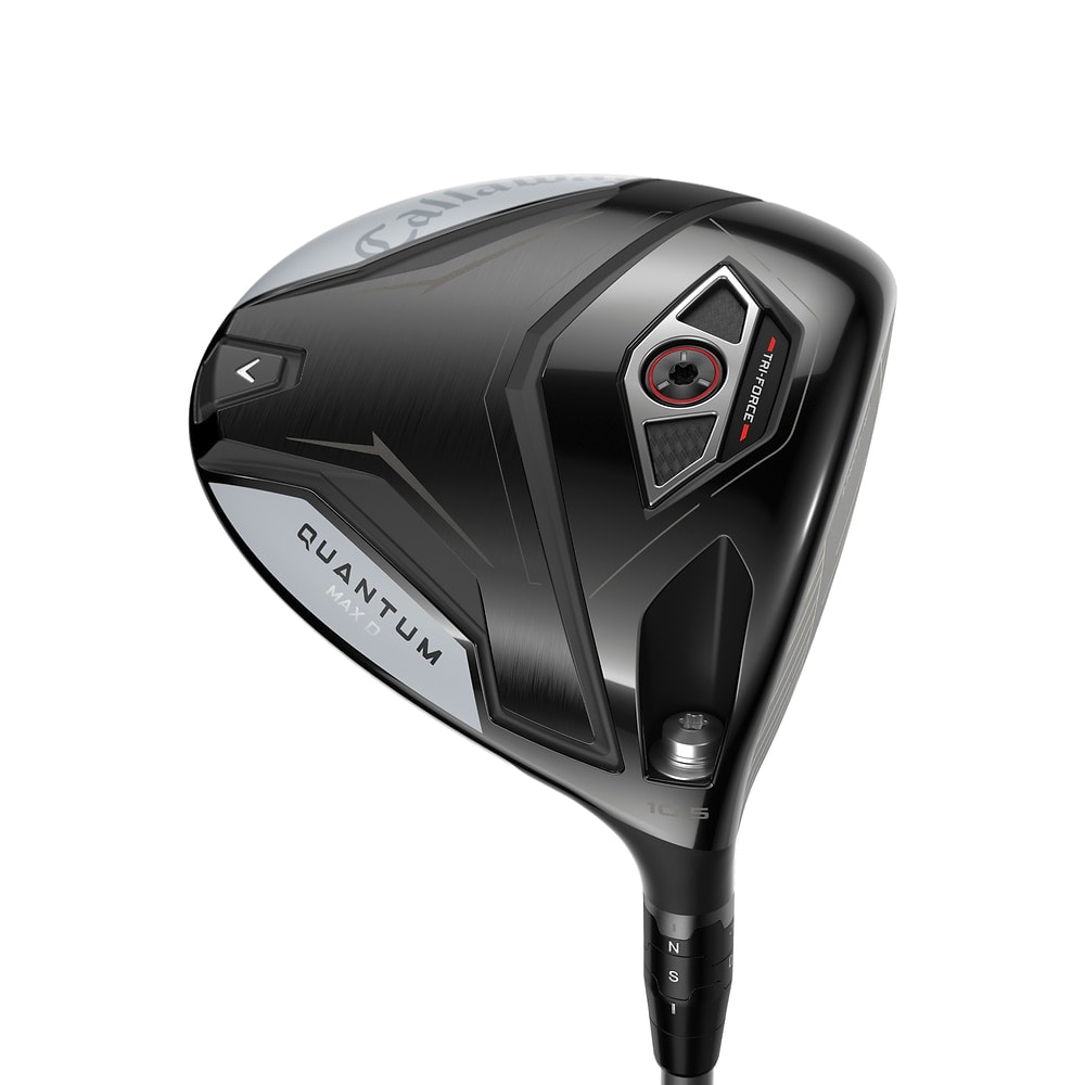 Callaway Women's Quantum Max D Driver at address, photographed on white