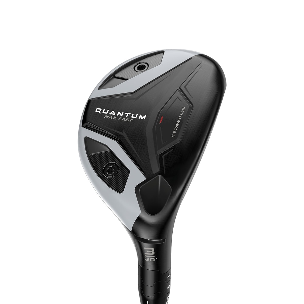 Callaway Women's Quantum Max Fast Hybrids at address, photographed on white