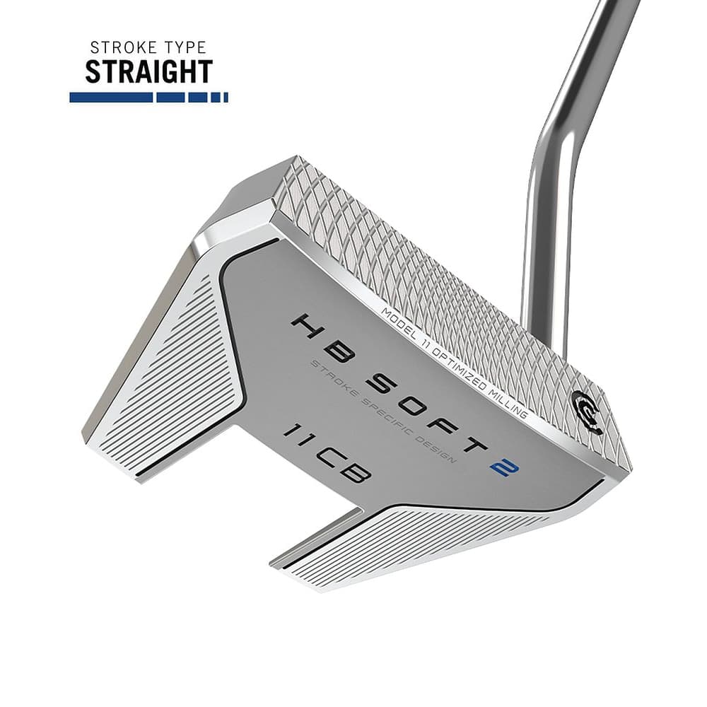 Cleveland HB SOFT 2 Putter, Model 11 CB at address, photographed on white