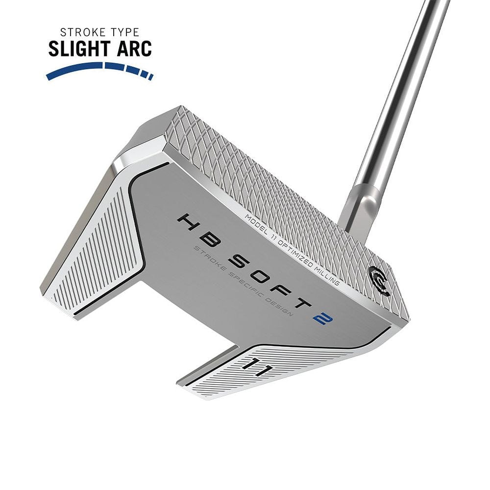 Cleveland HB SOFT 2 Putter, Model 11S at address, photographed on white