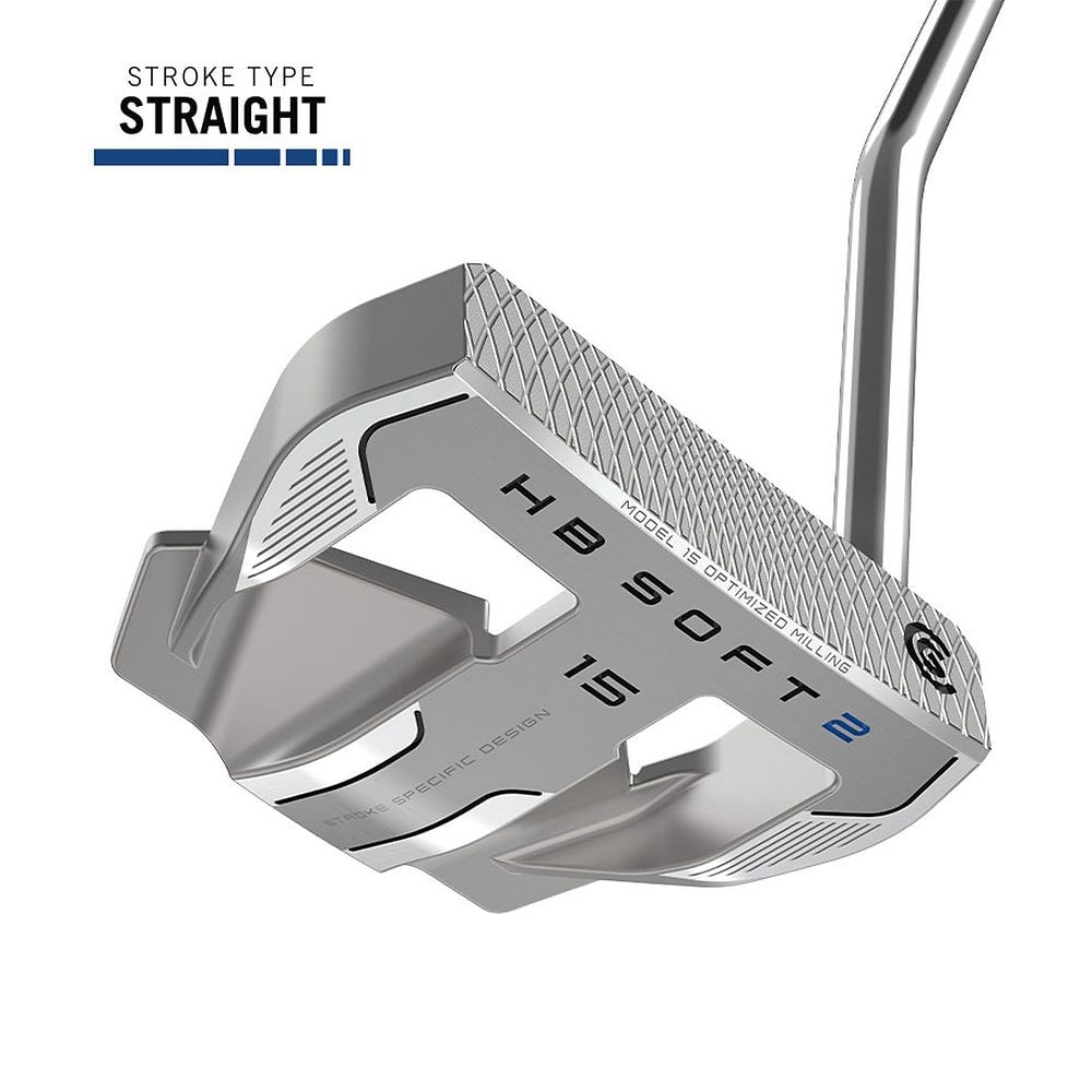 Cleveland HB SOFT 2 Putter, Model 15 at address, photographed on white