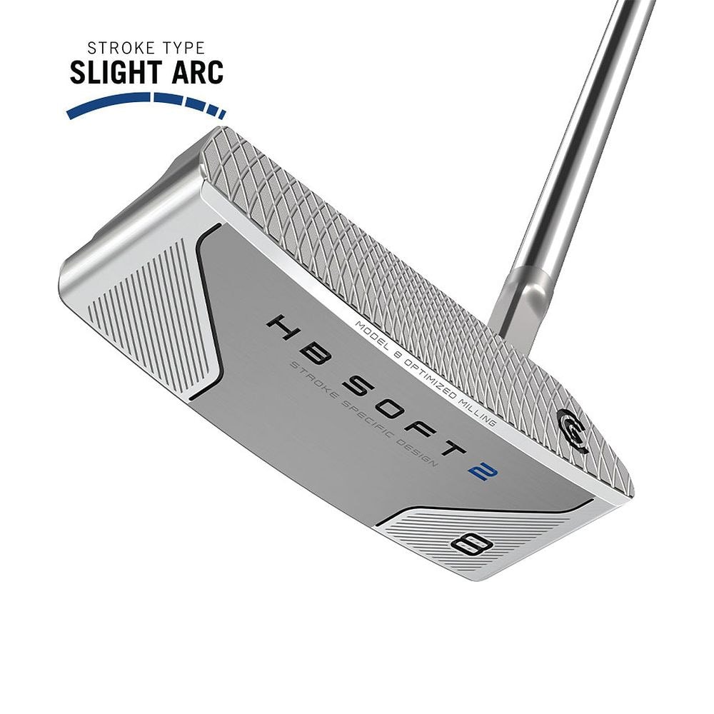 Cleveland HB SOFT 2 Putter, Model 8S at address, photographed on white