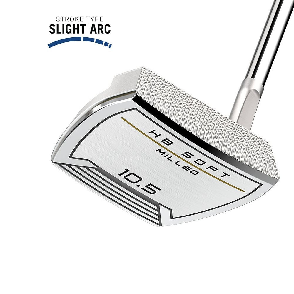 Cleveland HB SOFT Milled 10.5S Putter at address, photographed on white