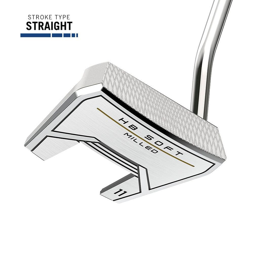 Cleveland HB SOFT Milled 11 Putter at address, photographed on white
