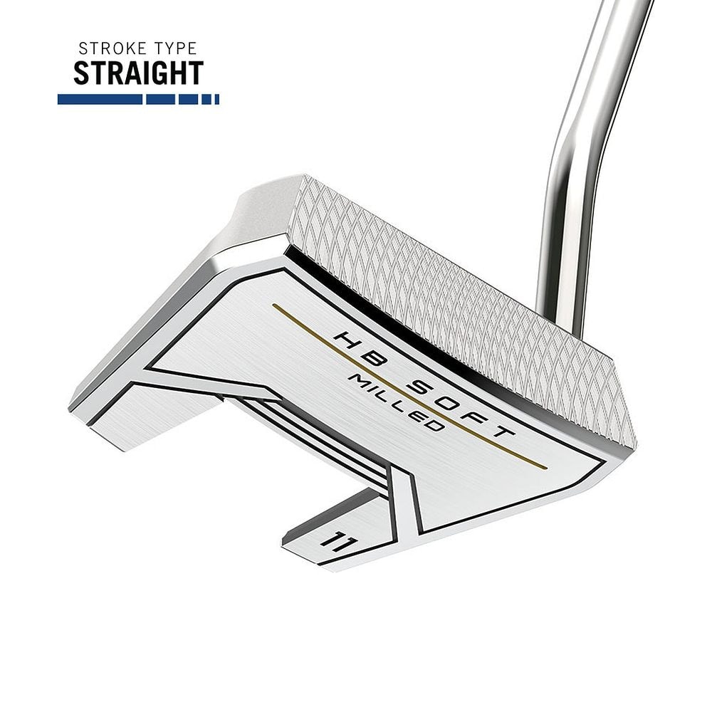 Cleveland HB SOFT Milled 11 Putter at address, photographed on white