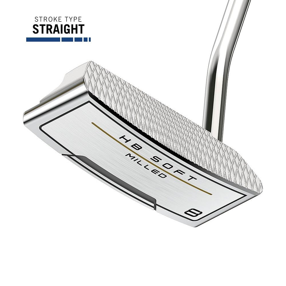 Cleveland HB SOFT Milled 8 Putter at address, photographed on white