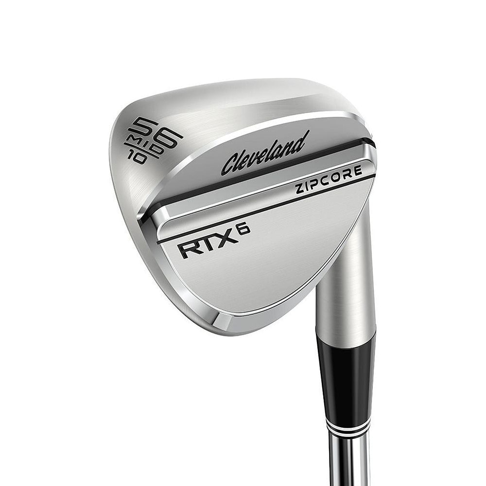 Cleveland RTX 6 ZipCore Tour Satin Wedge at address, photographed on white