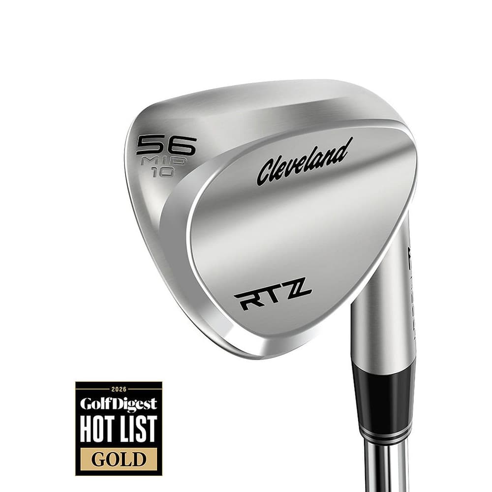 Cleveland RTZ Tour Satin Wedge at address, photographed on white