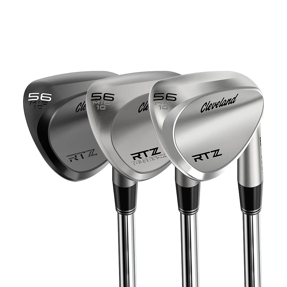 Cleveland RTZ Wedge Set Builder at address, photographed on white