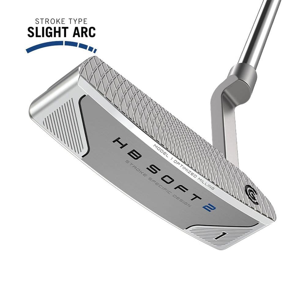 Cleveland Women's HB SOFT 2 Putter, Model 1 at address, photographed on white