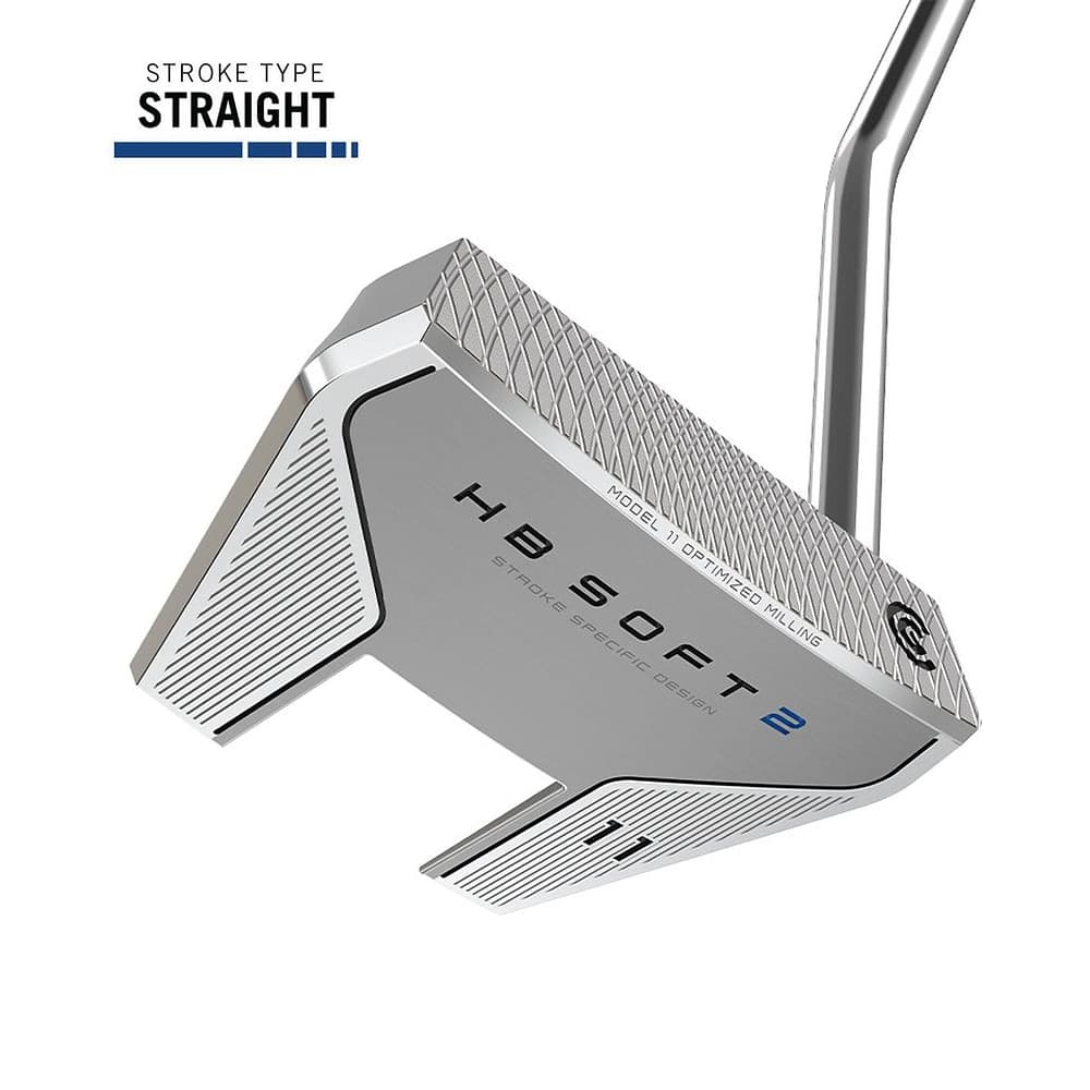 Cleveland Women's HB SOFT 2 Putter, Model 11 at address, photographed on white