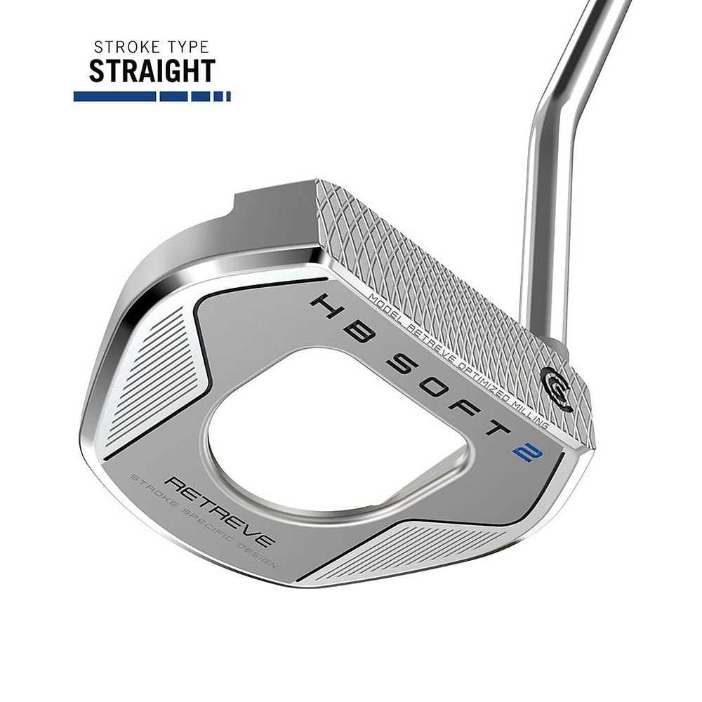 Cleveland Women's HB SOFT 2 Putter, RETREVE at address, photographed on white