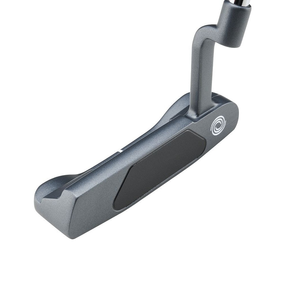 An Odyssey DFX One CH blade putter, seen from the toe, on white