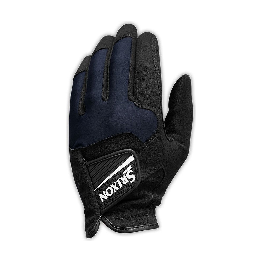 A navy Srixon rain golf glove, on white