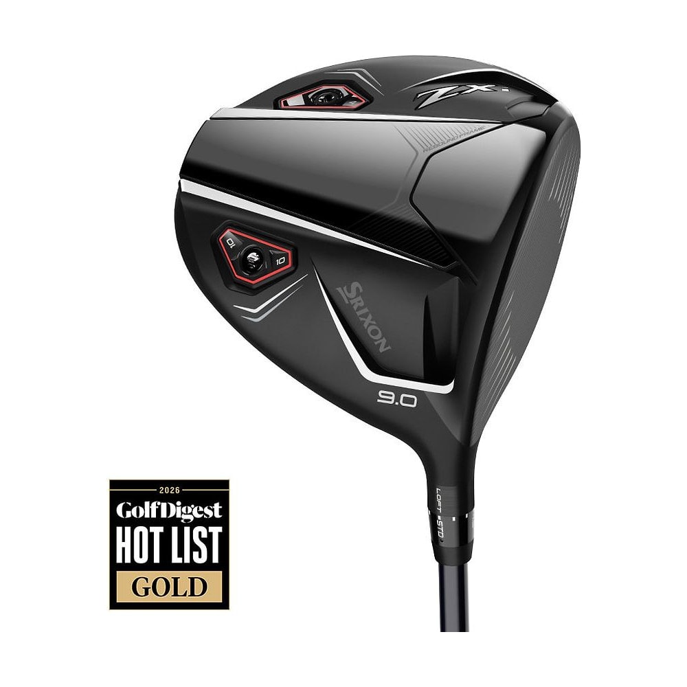 A Srixon ZXi driver, crown view, on white