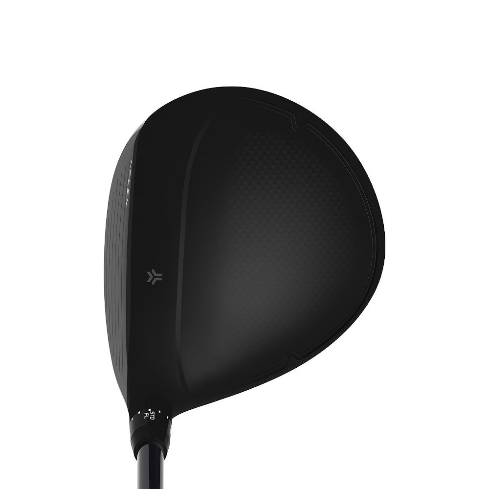 A Srixon ZXi fairway wood, sole view, on white