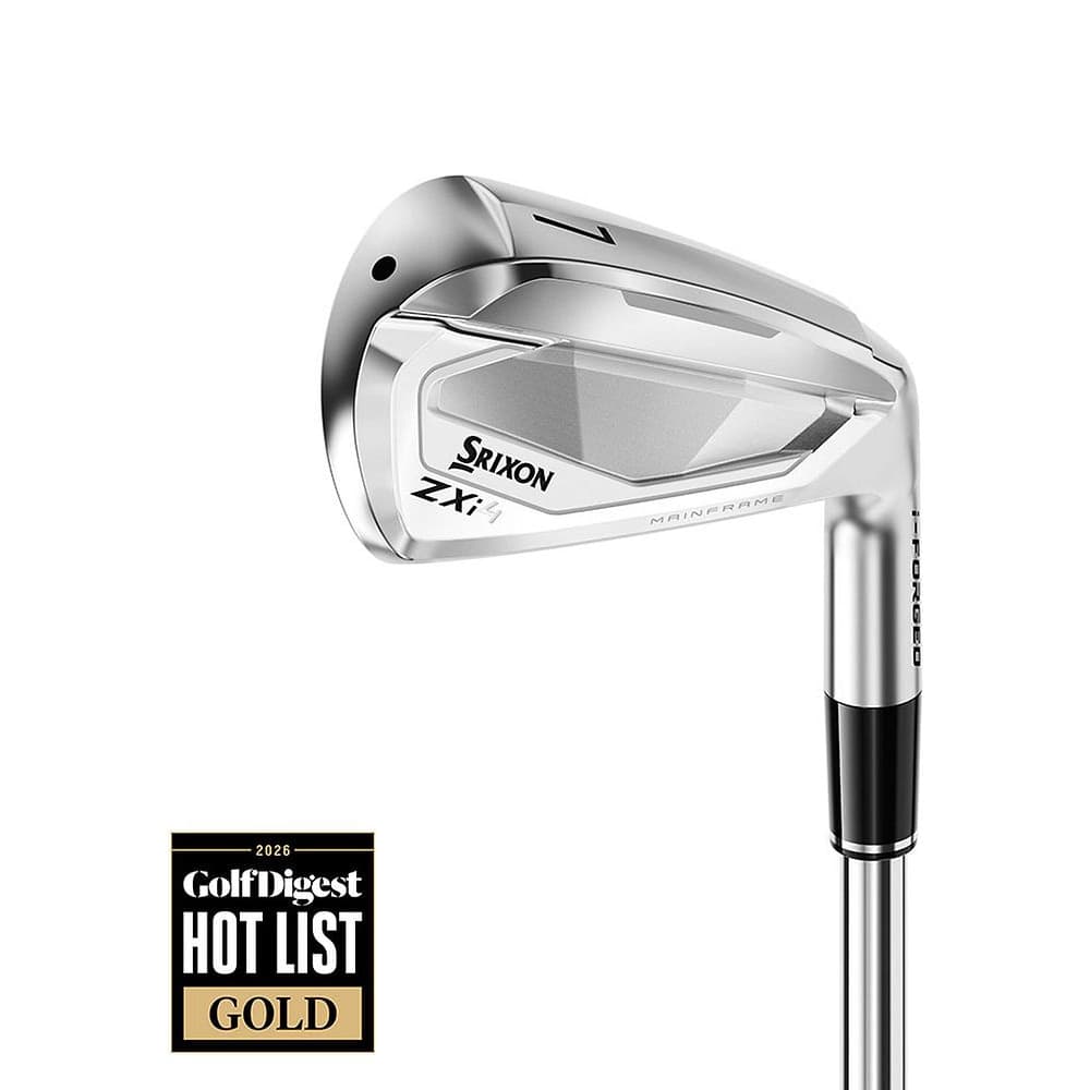 Srixon ZXi4 Irons (2025) at address, photographed on white