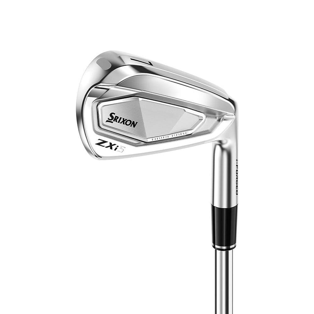 Srixon ZXi5 Irons (2025) at address, photographed on white