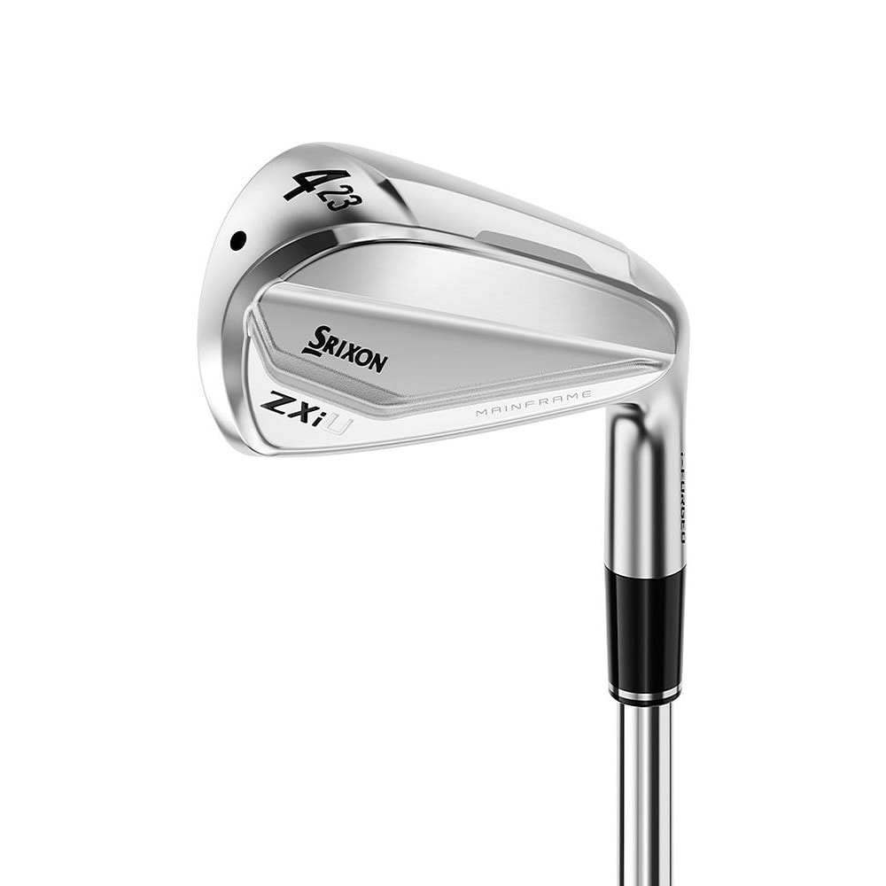 Srixon ZXiU Utility Irons (2025) at address, photographed on white